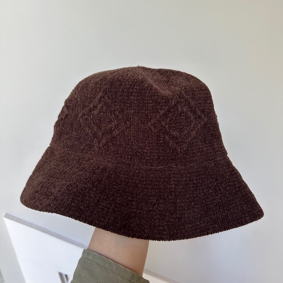 Vintage Brown Chenille Bucket Hat - Picture 2 of 5